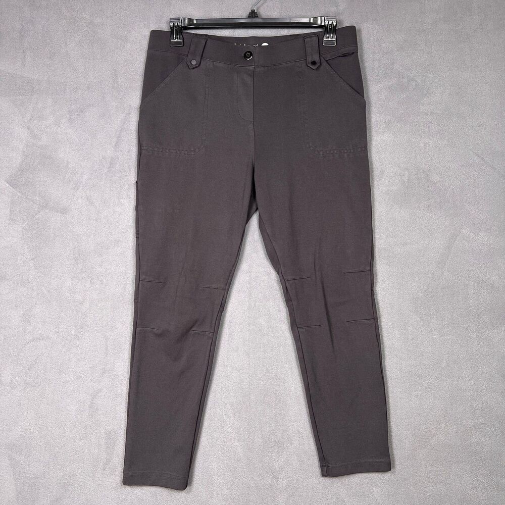 Betabrand Gray Utility Cargo Dress Pant Yoga Pants Workwear Skinny Size XL